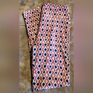 LuLaRoe Pink and Blue Abstract Leggings